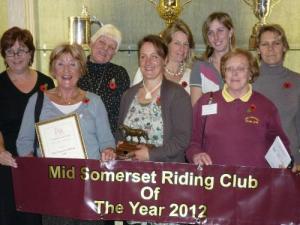 Mid Somerset win Riding Club of the Year 2012
